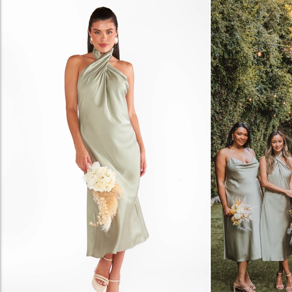 Show Me Your MuMu Sage Green Midi Dress